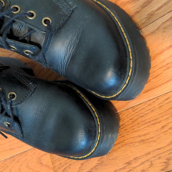 Black Shriver heeled platform boots - Picture 3 of 5